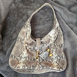 Incredible GILI Python Hobo Bag Leather